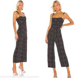 Lovers + Friends Selena Polkadot Black and white Jumpsuit in black Size XXS